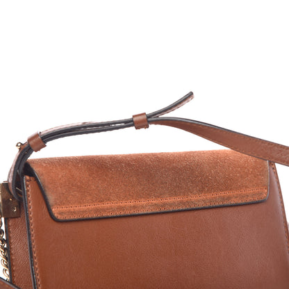 Chloe Suede Calfskin Mini Faye Shoulder Bag Tobacco 10 of 14