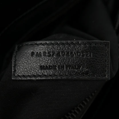 Saint Laurent Calfskin Y Quilted Monogram Monochrome Medium Loulou Chain Satchel Black 7 of 10