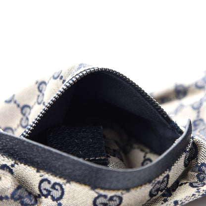 Gucci GG Monogram Web Double Pocket Belt Bag Navy 6 of 11