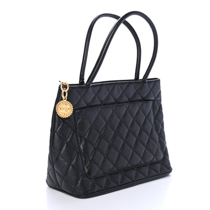 Chanel Caviar Quilted Medallion Tote Black 2 of 4