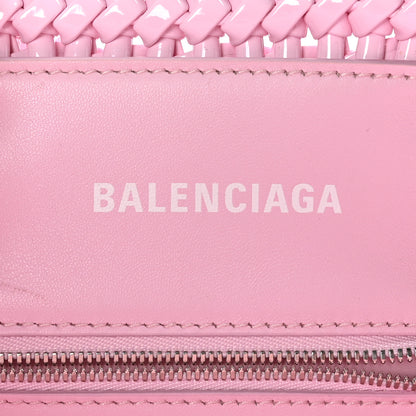 Balenciaga Faux Calfskin Braided Varnished XS Bistro Basket Candy Pink 6 of 8