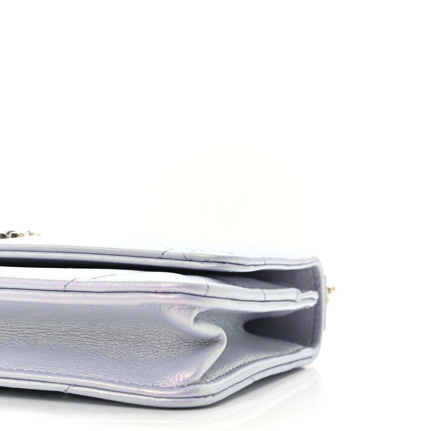 Chanel Iridescent Calfskin Quilted Chanel 19 Wallet On Chain WOC Light Purple 11 of 11
