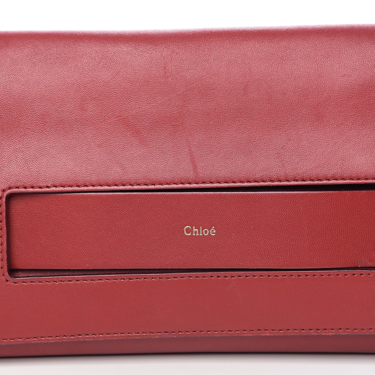 Chloe Lambskin Medium Elle Chain Clutch Red 8 of 10