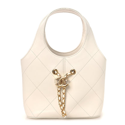 Chanel Calfskin Quilted Small Shopping Bag White 1 of 12