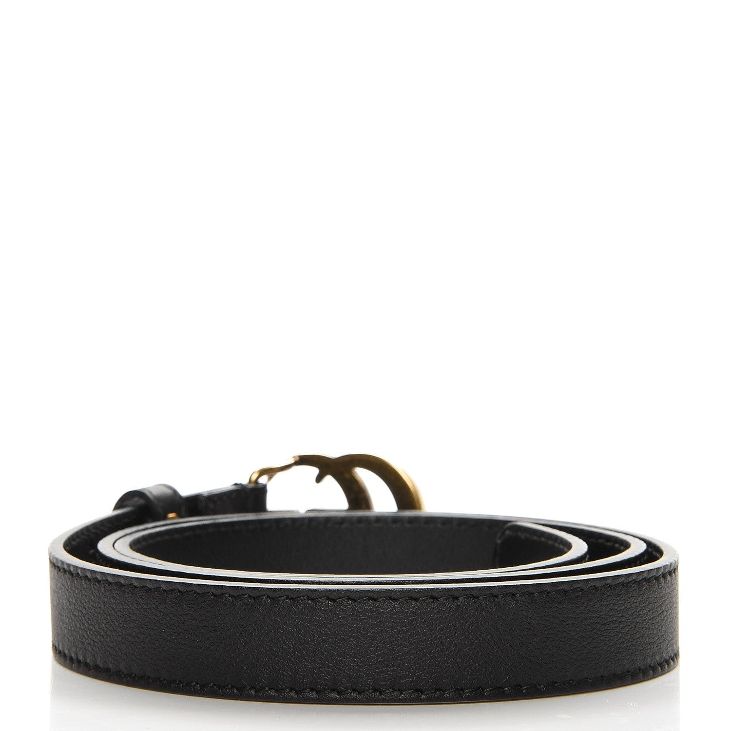 Gucci Calfskin Double G 20mm Belt 80 32 Black 3 of 6