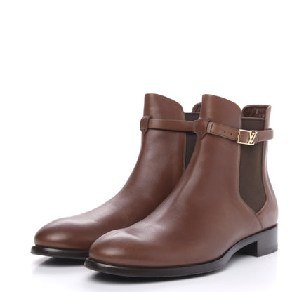 Louis Vuitton Calfskin Loyalty Flat Ankle Boots 38.5 3 of 10