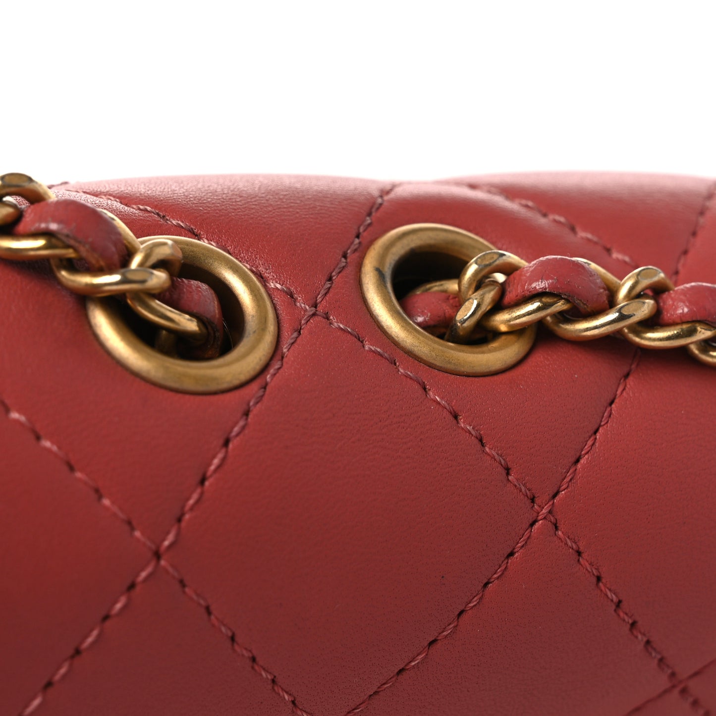 Lambskin Quilted Bi-Color Small Coco Vintage Flap Pink