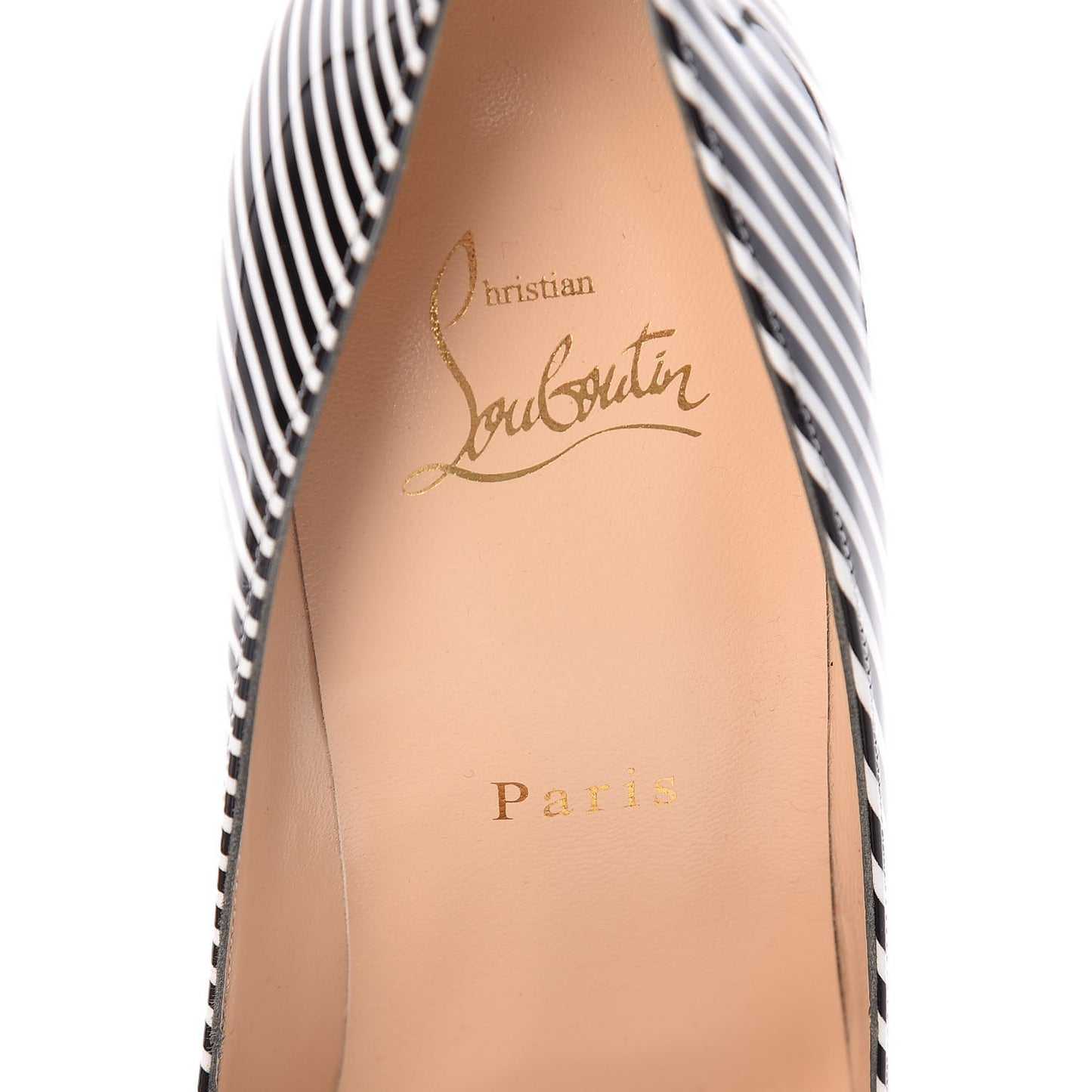 Patent Stripes Decollete 554 100 Pumps 39.5 Black White