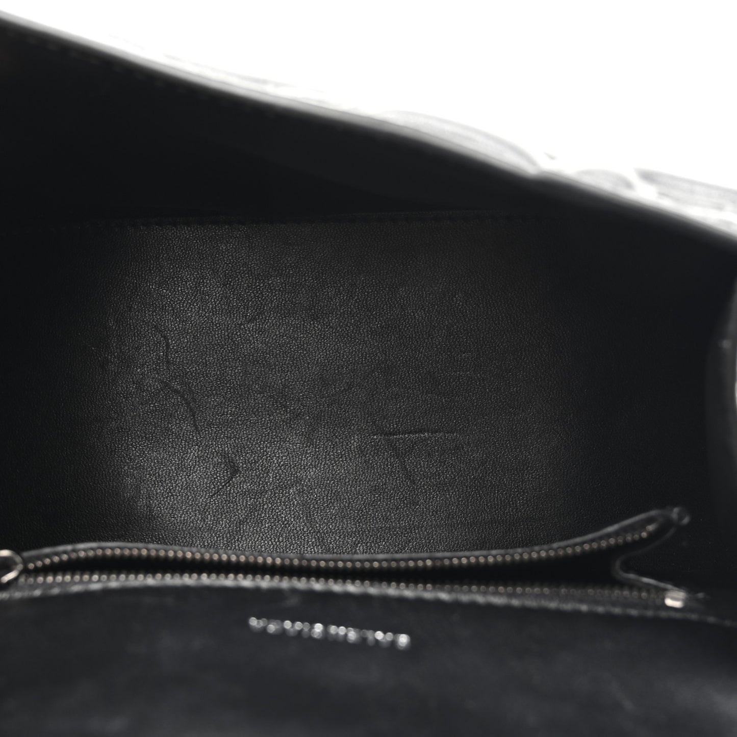 Nappa BB Monogram Embossed Small Hourglass Top Handle Bag Black