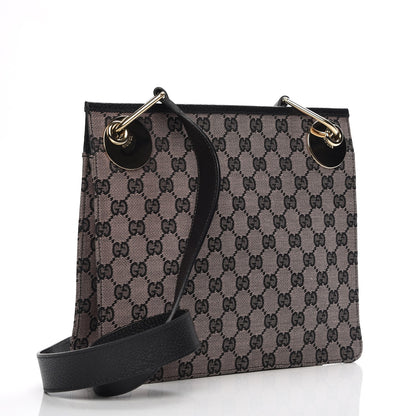 Gucci Monogram Eclipse Messenger Bag Black 3 of 7