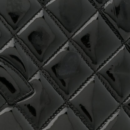 Chanel Patent Quilted Grand Shopping Tote GST Black 12 of 13