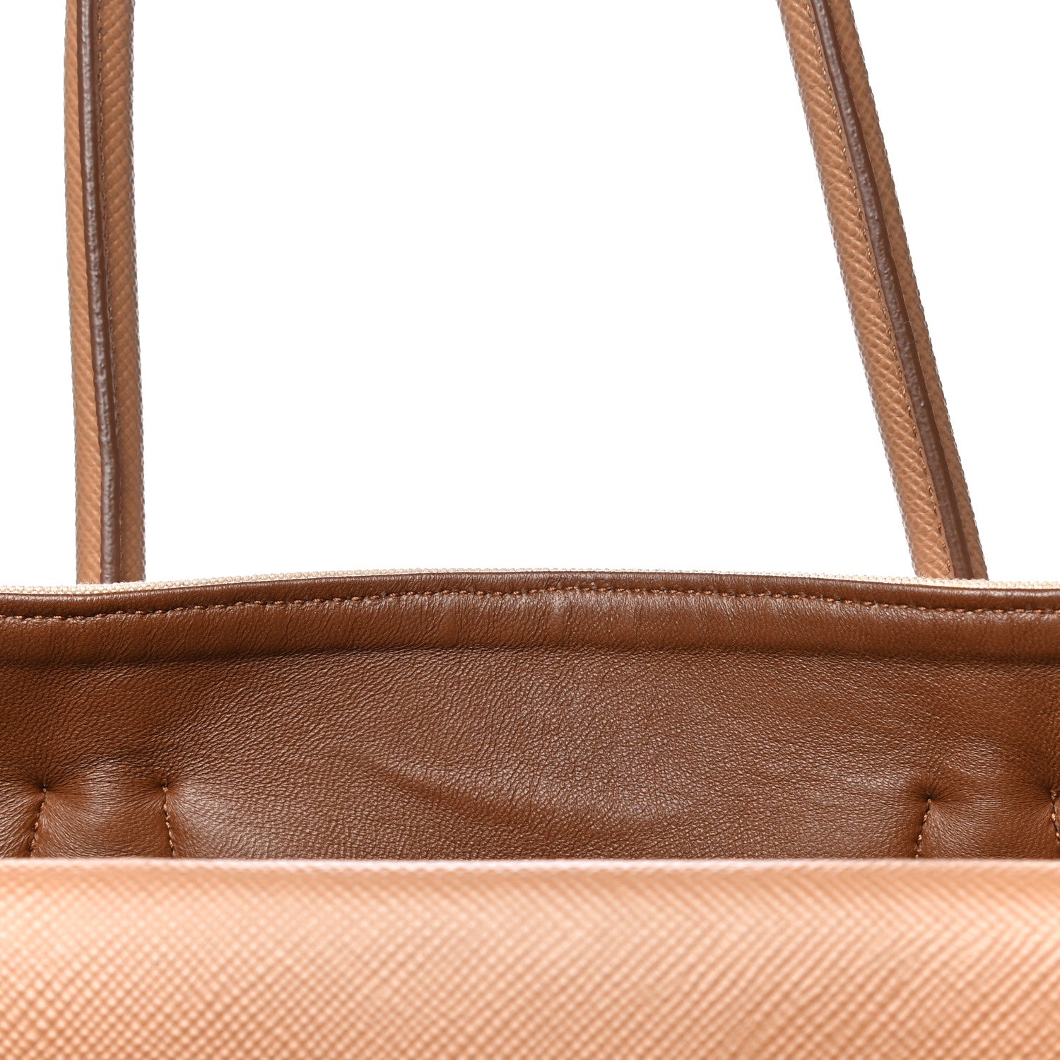 Prada Canapa Saffiano Large Double Bag Corda Caramel 13 of 13