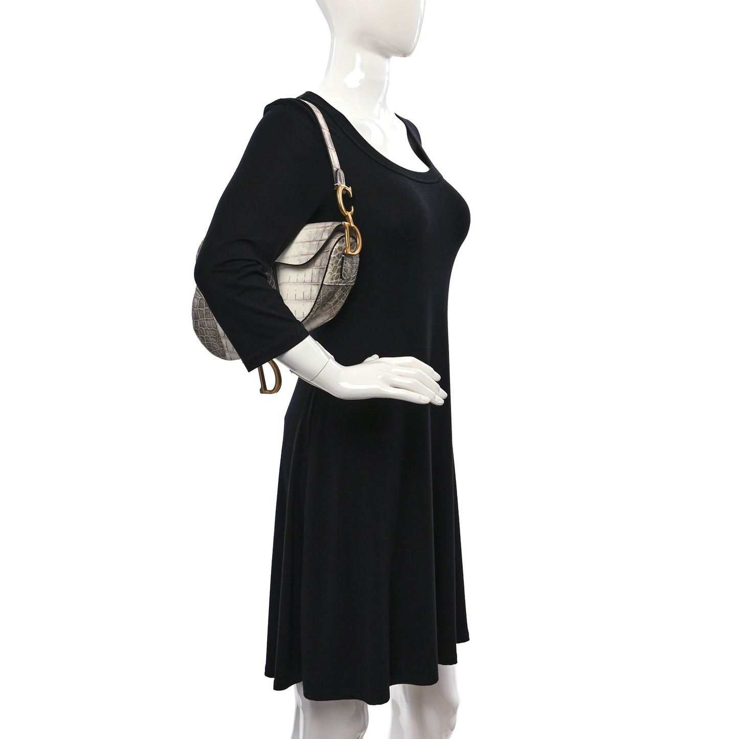 Niloticus Crocodile Himalaya Saddle Bag Latte