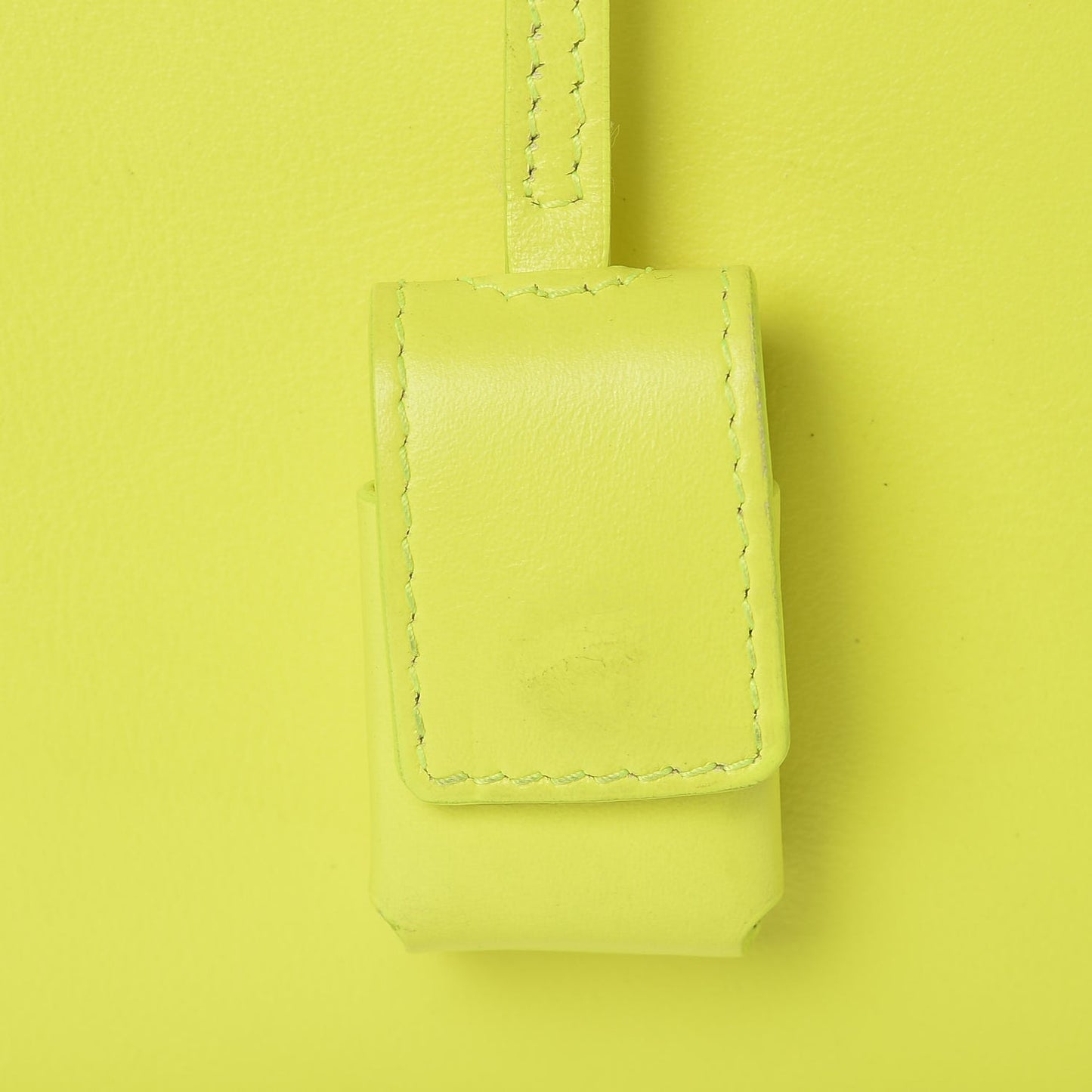 Calfskin Nano Sac De Jour Neon Yellow