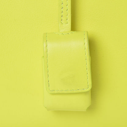 Saint Laurent Calfskin Nano Sac De Jour Neon Yellow 7 of 19