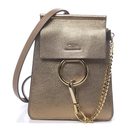 Chloe Metallic Calfskin Mini Faye Bracelet Bag Gold 1 of 10