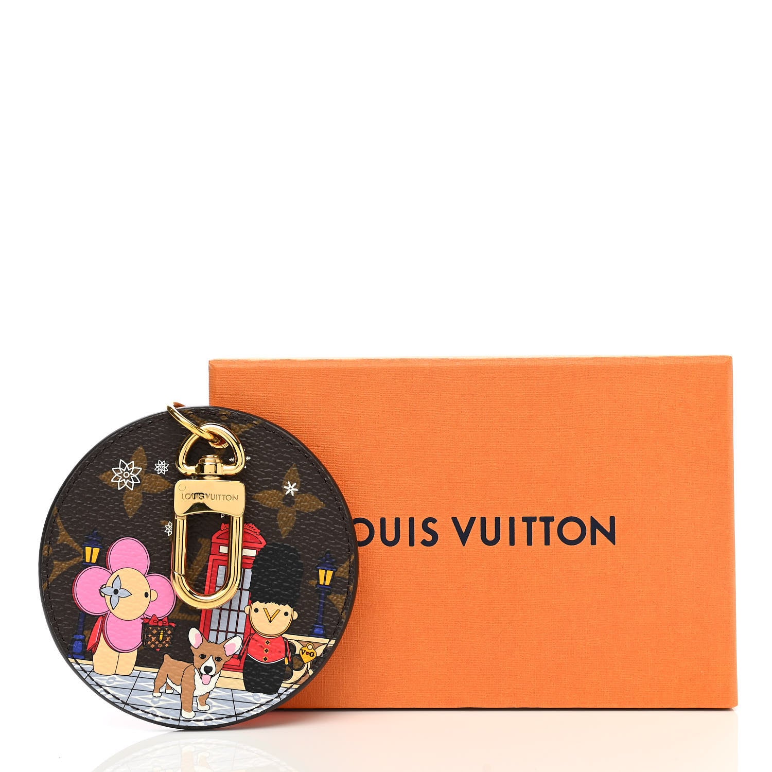 Louis Vuitton Monogram 2021 Christmas Animation London Bag Charm Key Ring Red 5 of 5
