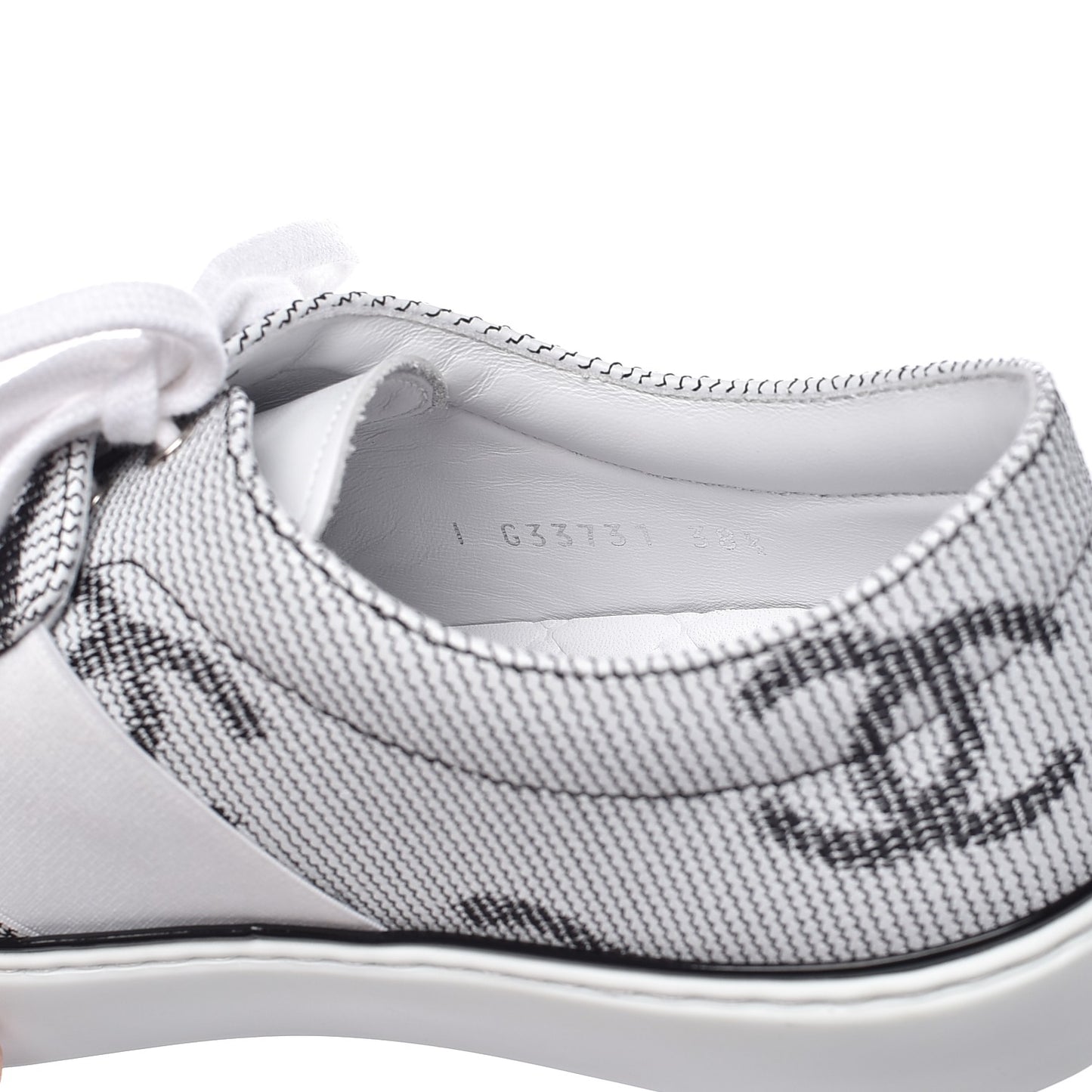 Embroidered Calfskin Womens CC Sneakers 38.5 Black White