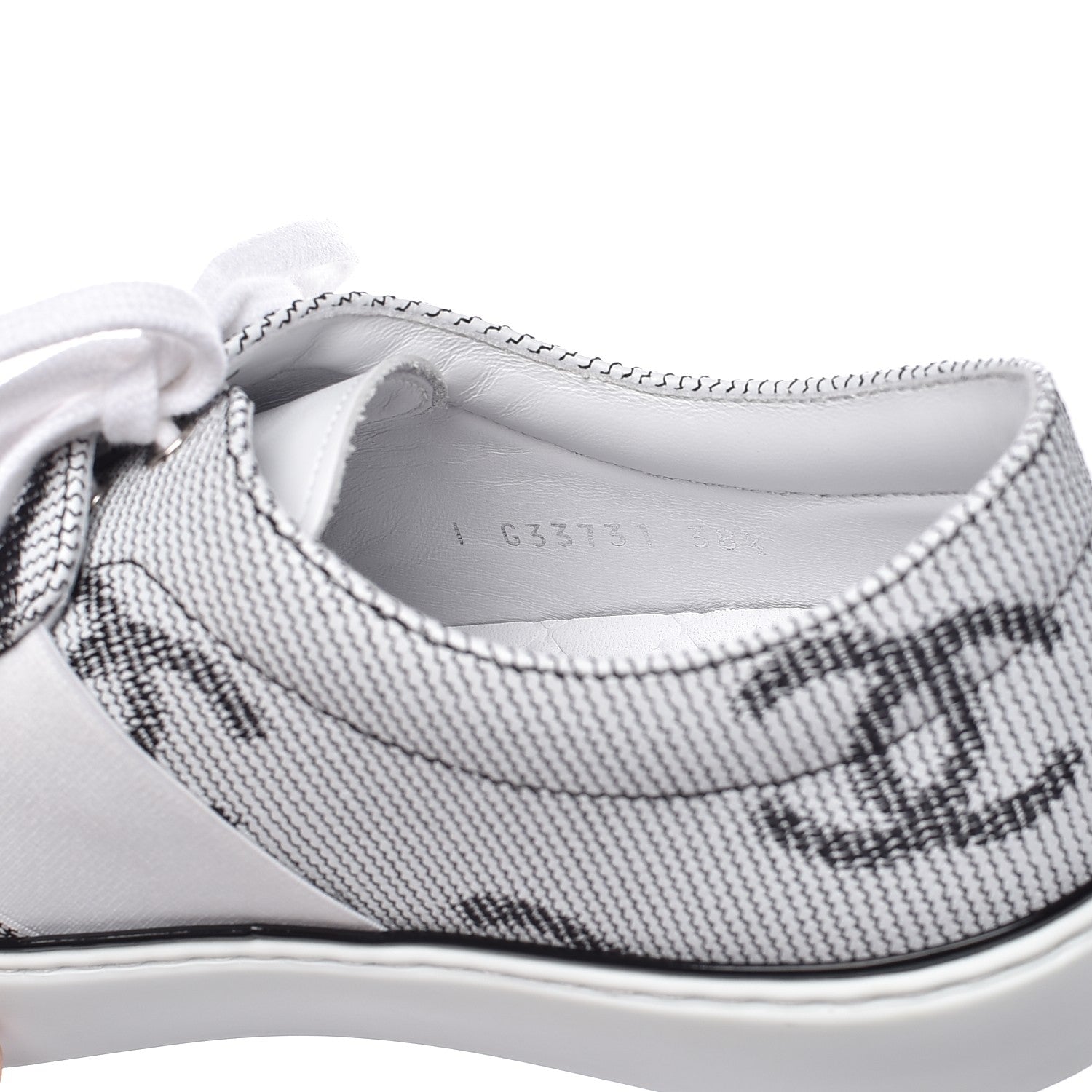 Chanel Embroidered Calfskin Womens CC Sneakers 38.5 Black White 8 of 11