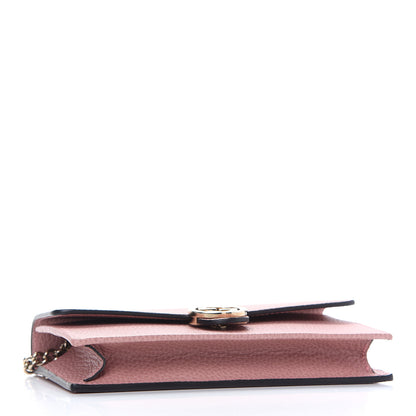 Gucci Dollar Calfskin Interlocking G Chain Wallet Soft Pink 4 of 9