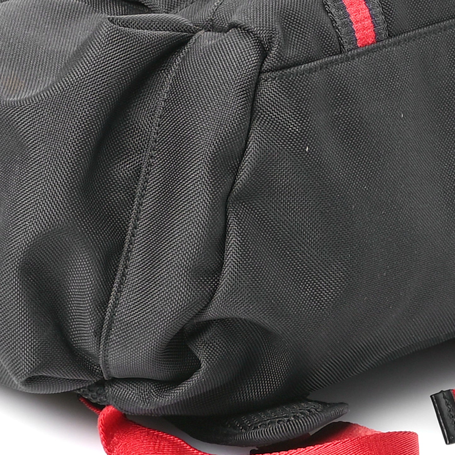 Techno Canvas Web Double Buckle Backpack Black