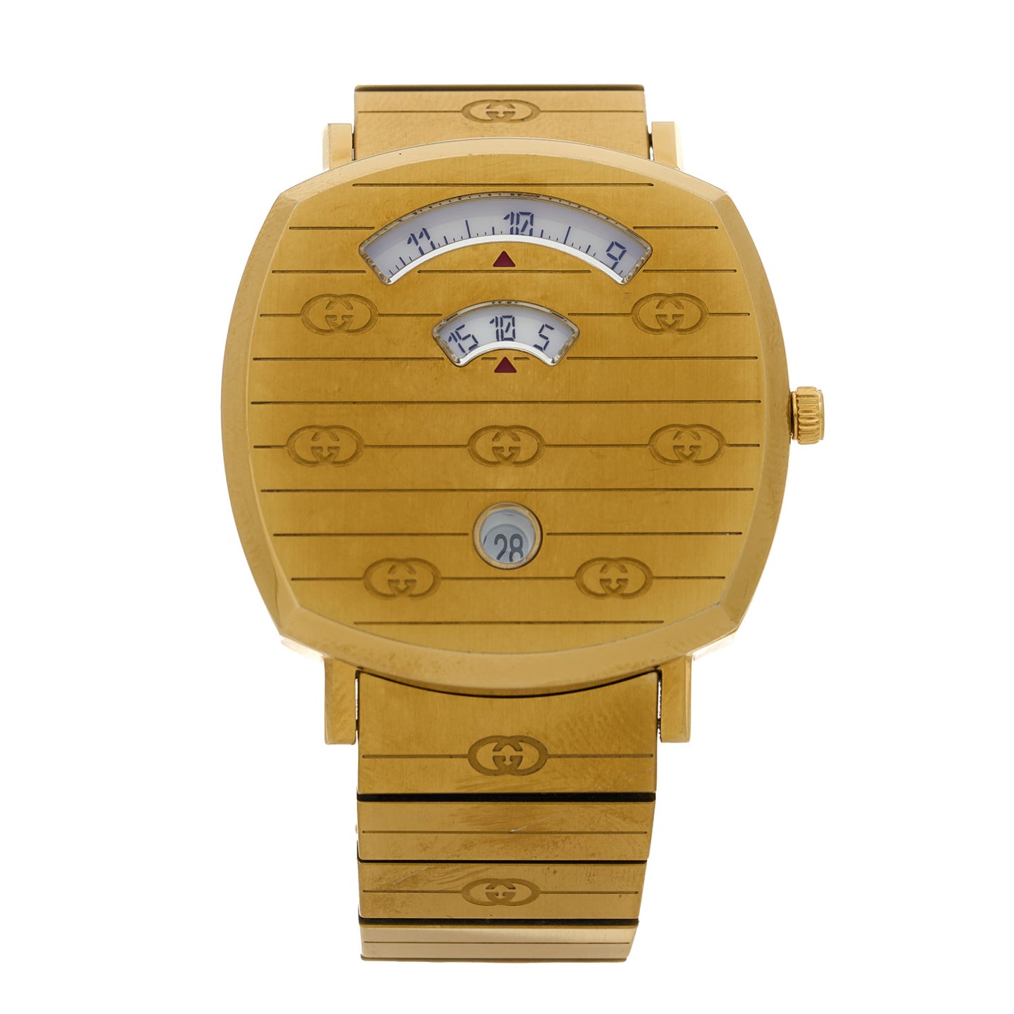 Stainless Steel 38mm Grip Quartz Watch Gold