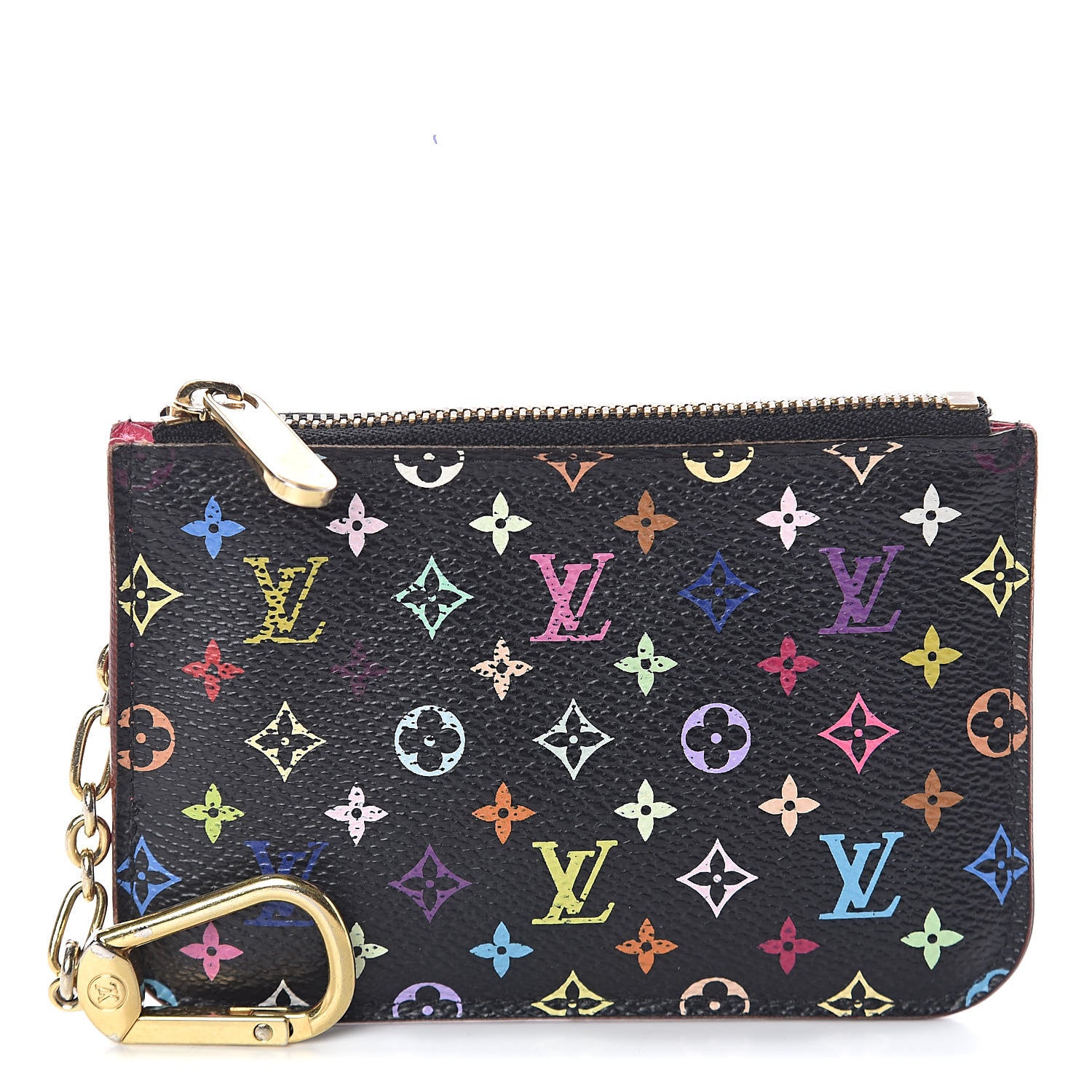Louis Vuitton Monogram Multicolor Key Pouch Black Grenade 1 of 6