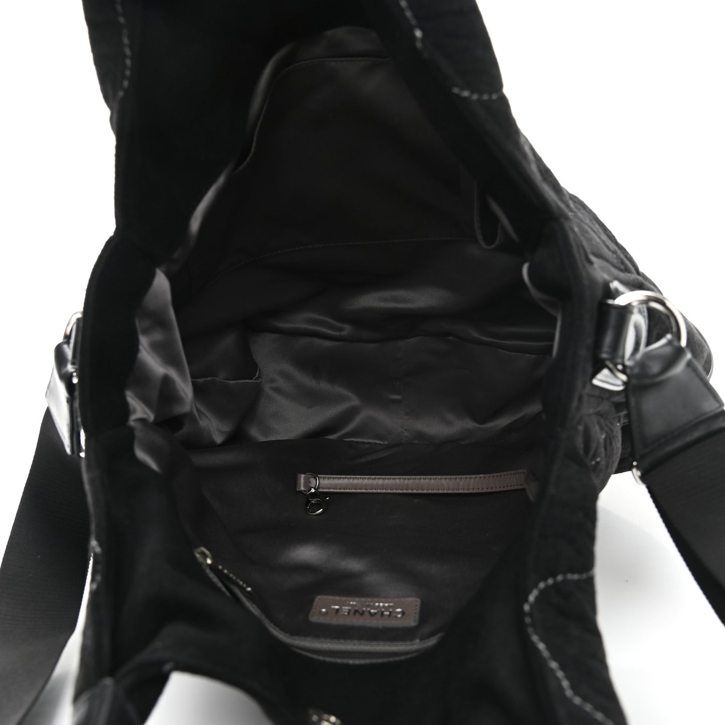 Microsuede Quilted Rodeo Drive Hobo Black