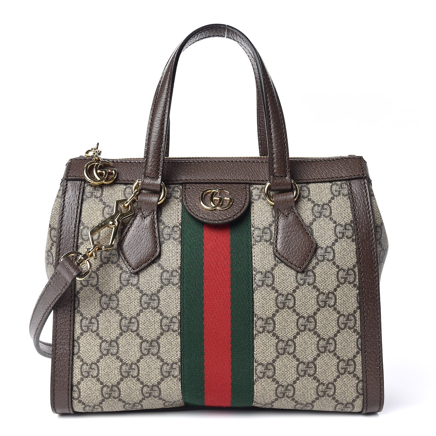 Gucci GG Supreme Monogram Small Ophidia Tote Bag Brown 1 of 11