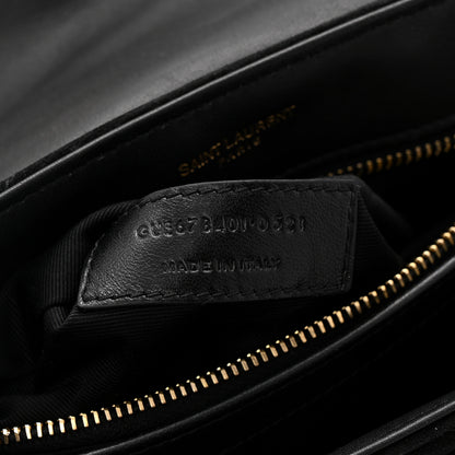 Saint Laurent Suede Y Quilted Monogram Toy Loulou Crossbody Bag Black 7 of 11
