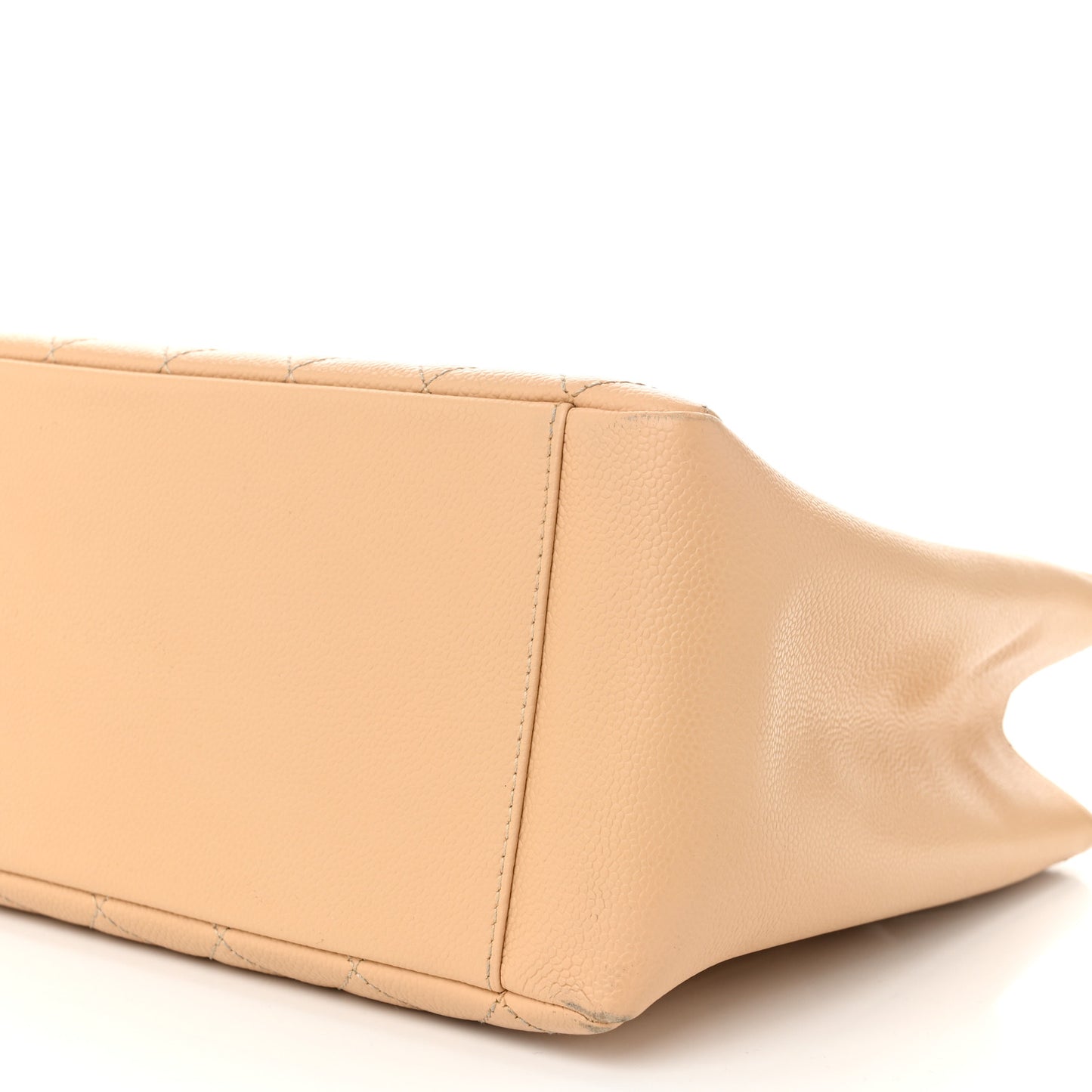 Caviar Quilted Grand Shopping Tote GST Beige Clair