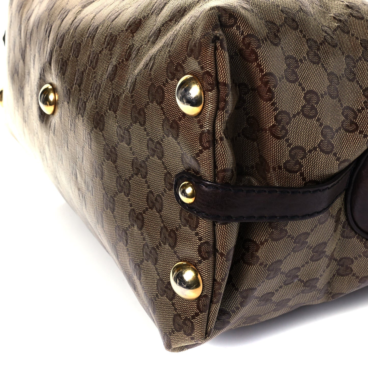 Crystal Monogram Large Babouska Dome Bag Brown