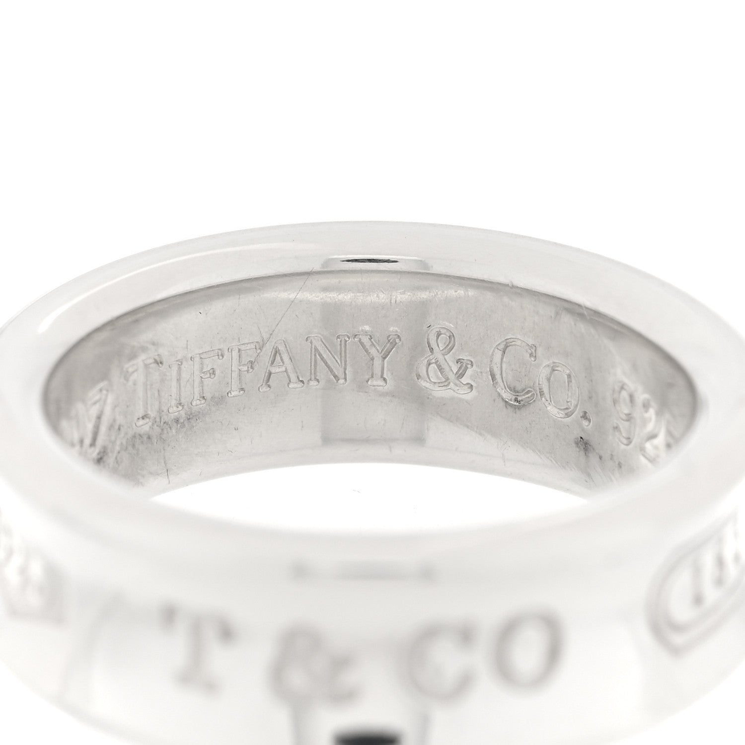 Tiffany Sterling Silver 1837 Band Ring 52 6 4 of 4