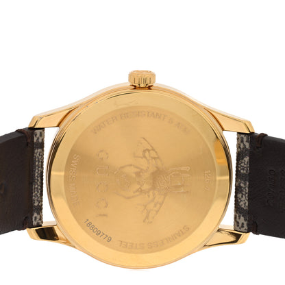 Gucci Stainless Steel Canvas 38mm G-Timeless GG Supreme Bee Quartz Watch Brown 4 of 4