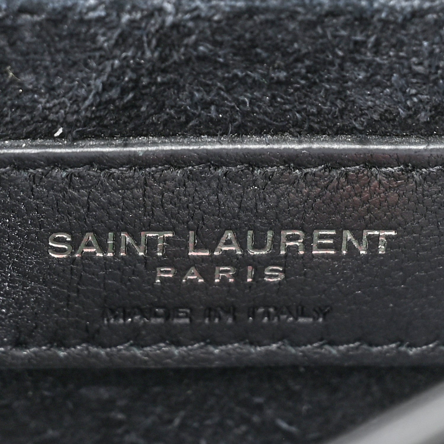 Saint Laurent Calfskin Crocodile Embossed Medium Monochrome Monogram Sunset Black 8 of 12