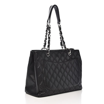 Chanel Caviar Quilted Grand Shopping Tote GST Black 3 of 11
