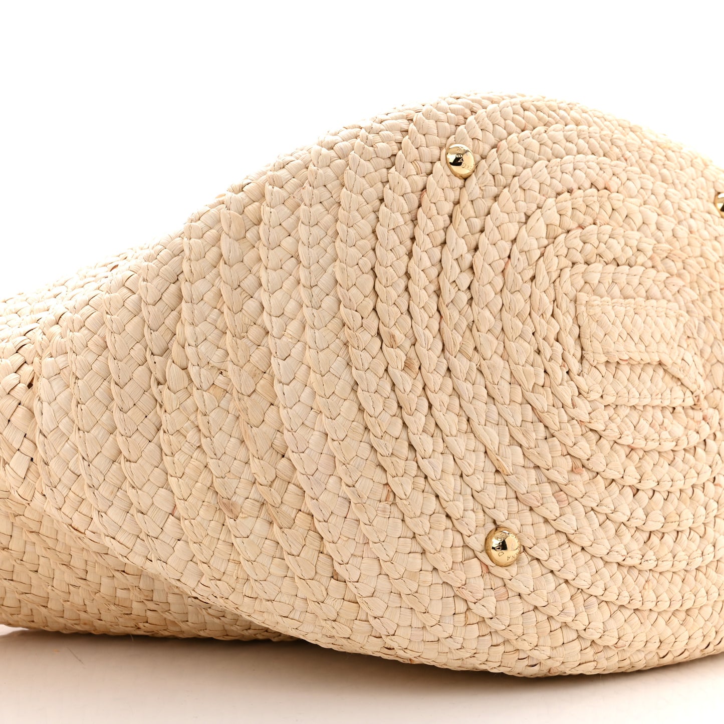Woven Raffia Kendra Logo Tote Multicolor