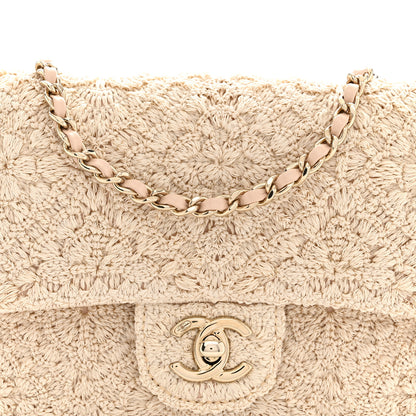 Chanel Crochet Embroidered Camelia Mini Rectangular Flap Ecru 8 of 10