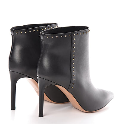 Valentino Garavani Calfskin Lovestud Ankle Boots 38 Black 4 of 9