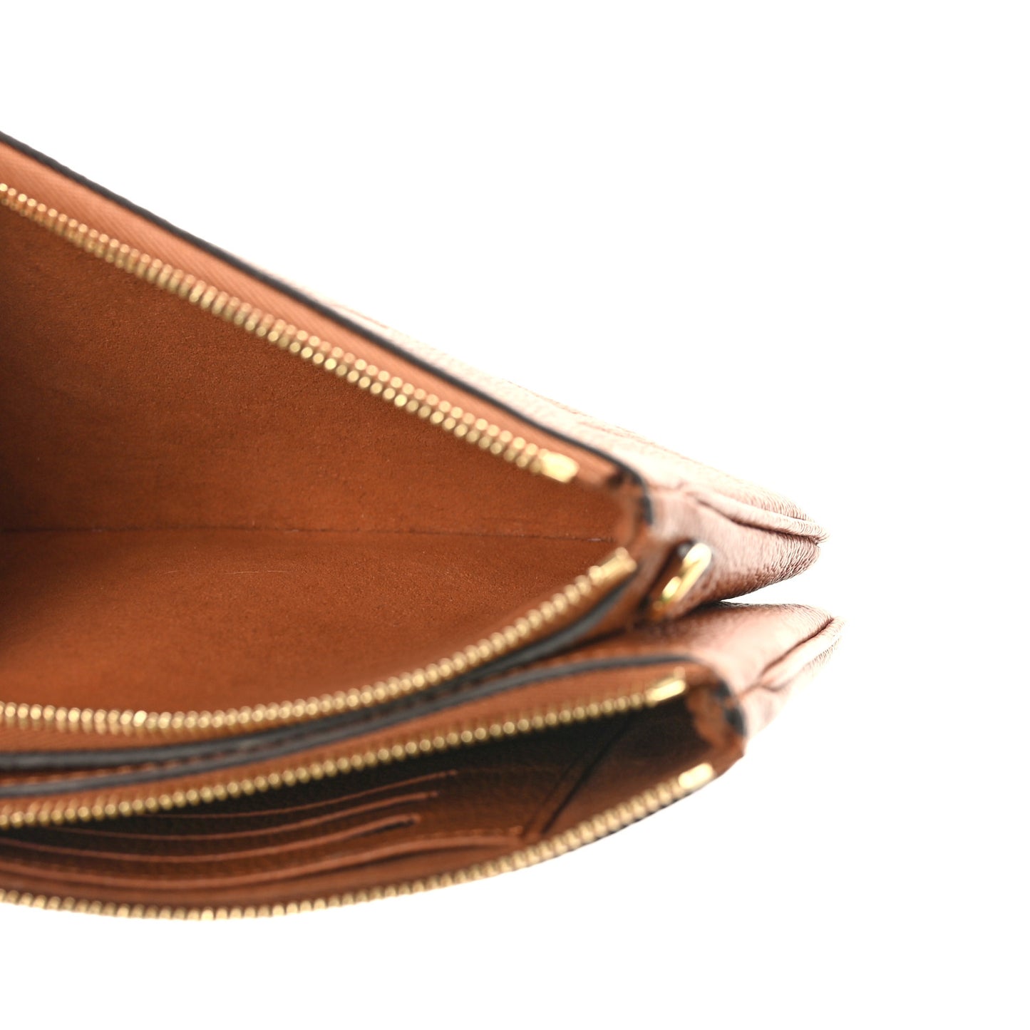 Empreinte Monogram Giant Double Zip Pochette Caramel