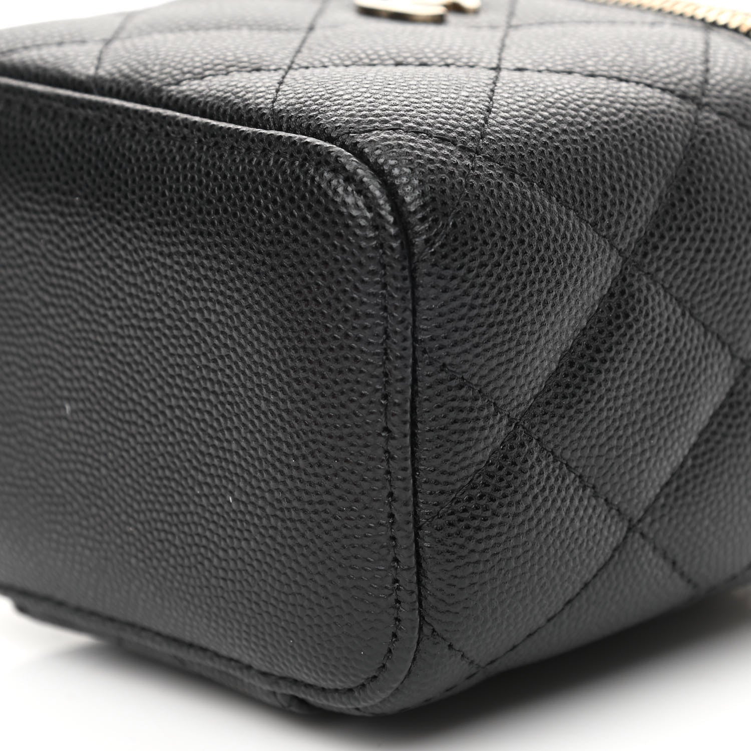 Chanel Caviar Quilted Mini Vanity Case With Chain Black 10 of 11