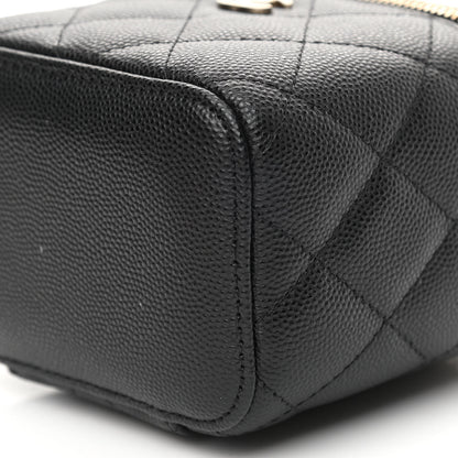 Chanel Caviar Quilted Mini Vanity Case With Chain Black 10 of 11