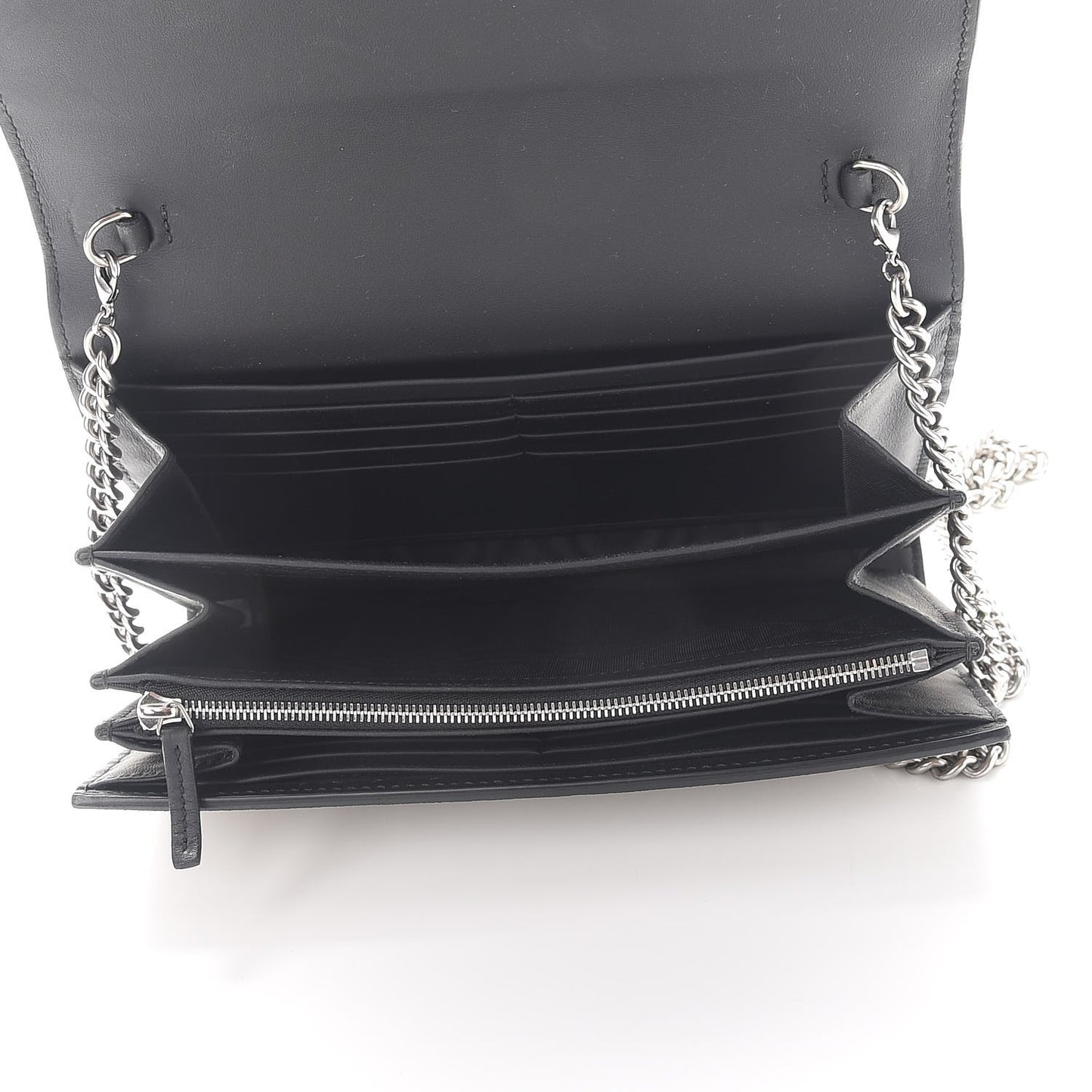 GG Supreme Monogram Mini Dionysus Chain Wallet Beige Black