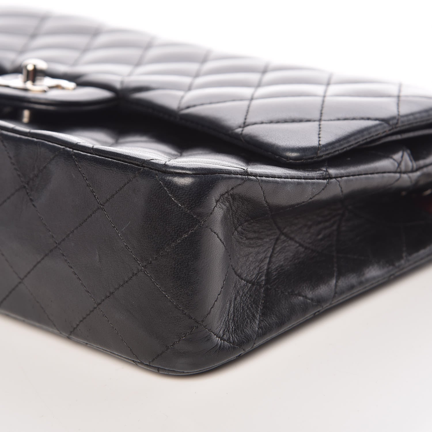 Chanel Lambskin Quilted Medium Double Flap Black 9 of 19