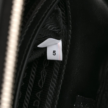 Prada Saffiano Travel Medium Brique Crossbody Bag Black 8 of 12