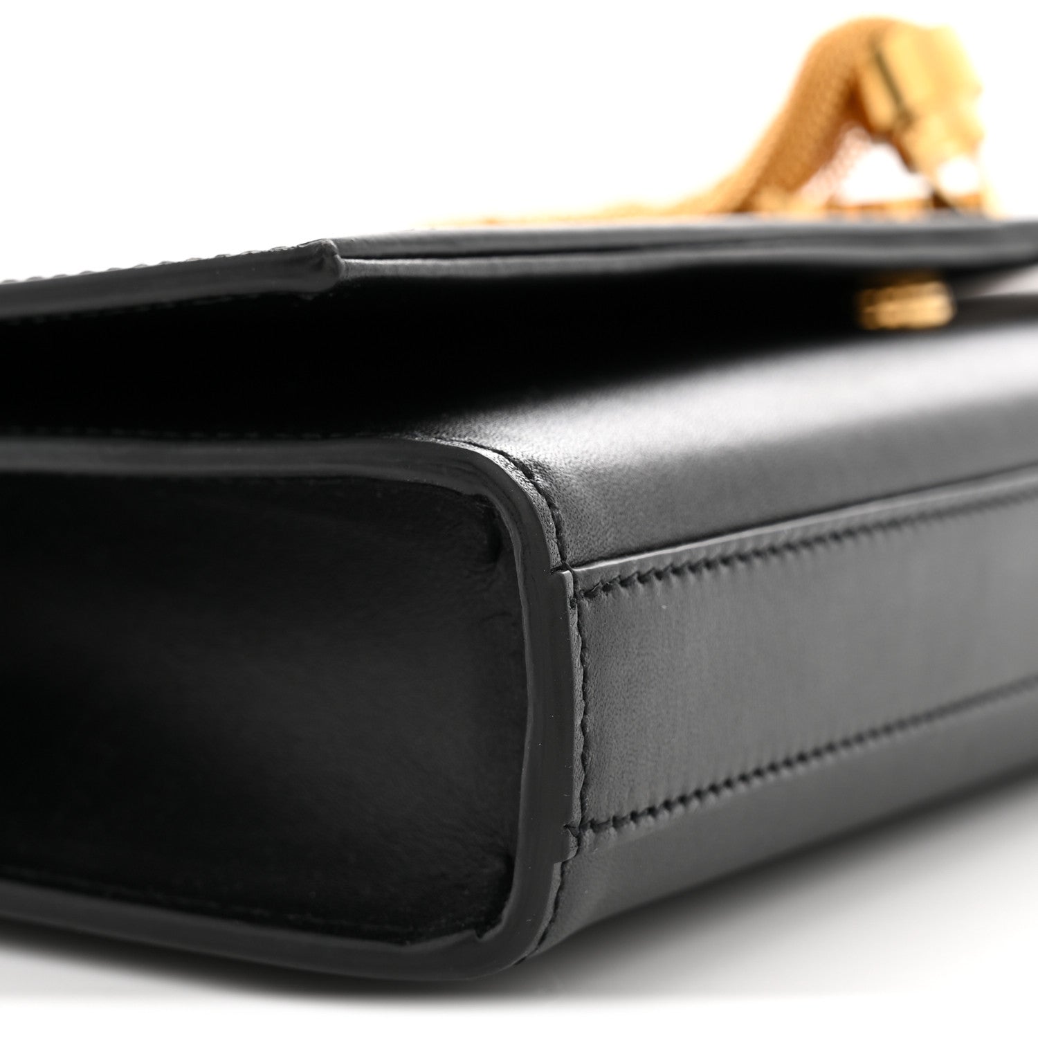 Saint Laurent Calfskin Classic Monogram Tassel Clutch Black 9 of 10