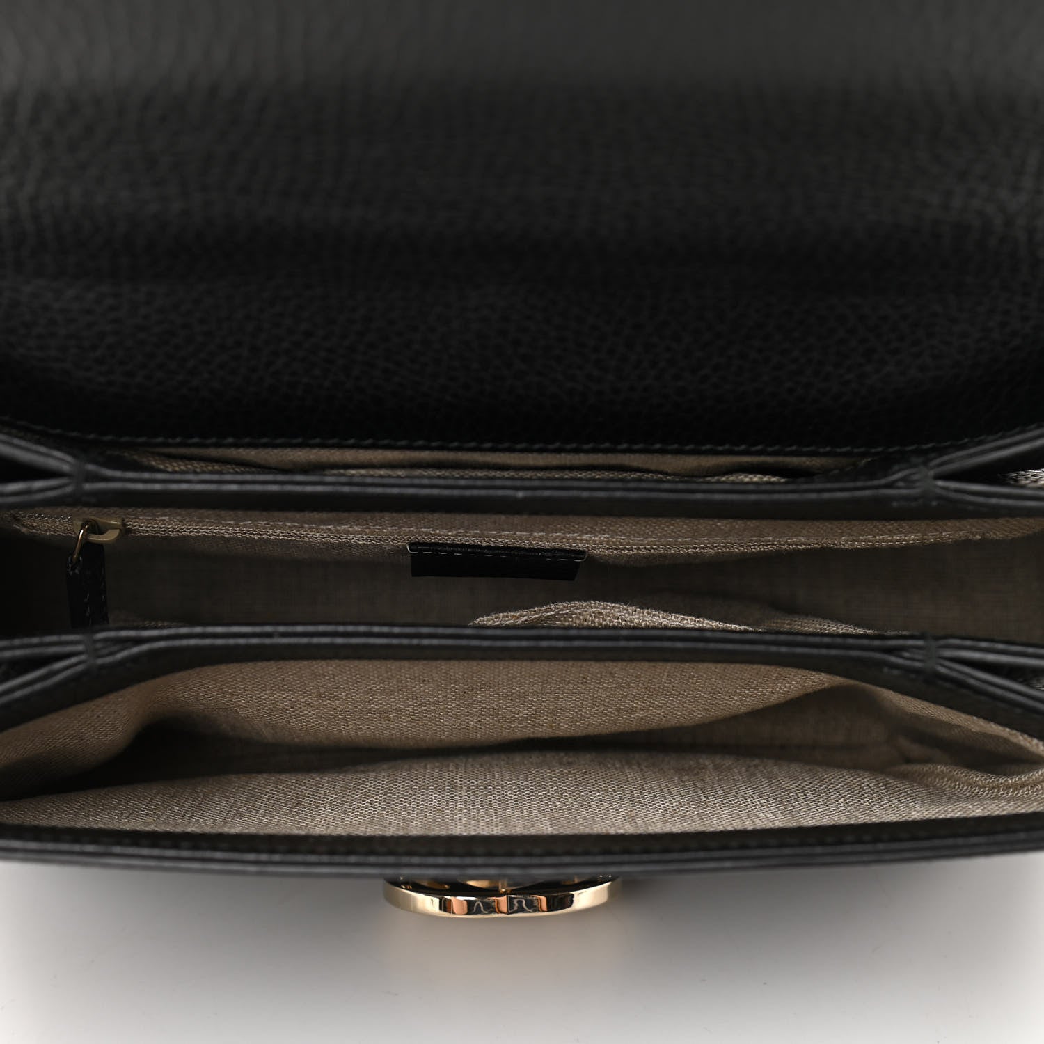 Gucci Dollar Calfskin Interlocking G Top Handle Shoulder Bag Black 5 of 11