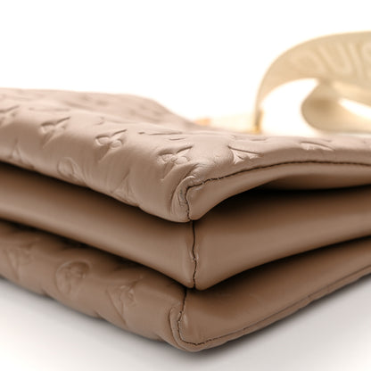 Louis Vuitton Lambskin Embossed Monogram Coussin PM Taupe 9 of 9