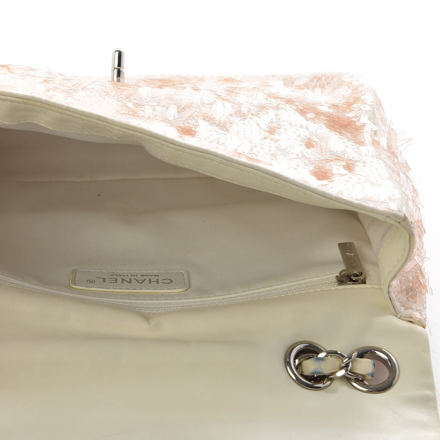 Sequin Paillette Small Flap Light Pink