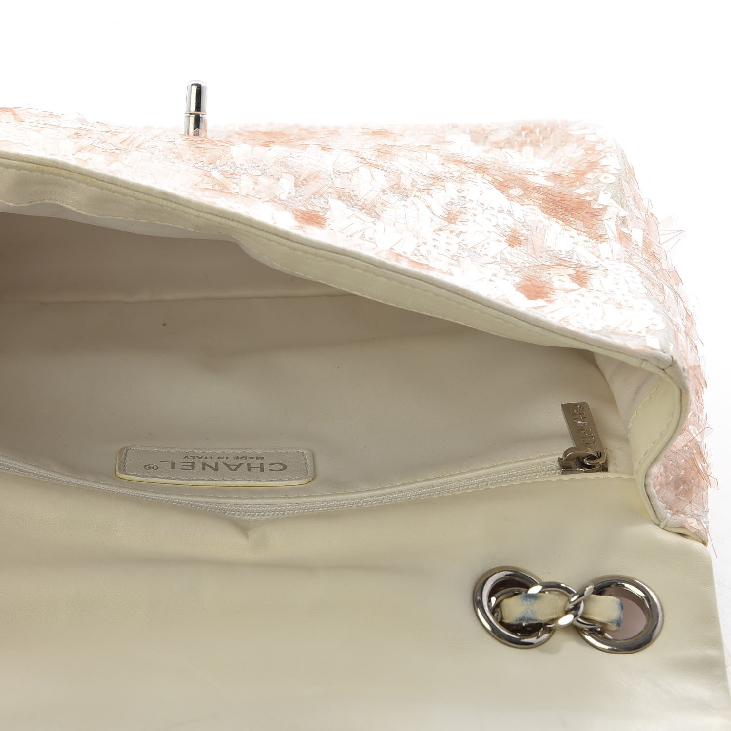 Chanel Sequin Paillette Small Flap Light Pink 4 of 10